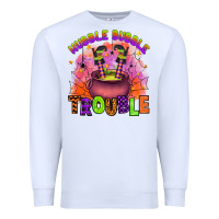 White hubble bubble trouble Premium Sweatshirt - Artiststas