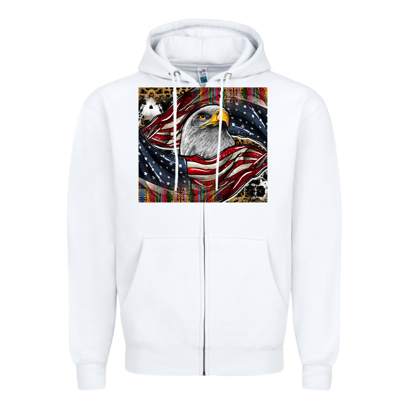 American Eagle Zipper Hoodie by CowhideDigitalArt | Teevron