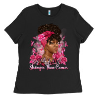 Black stronger than cancer Ladies Tee - Artiststas