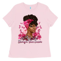 Bubblegum Pink stronger than cancer Ladies Tee - Artiststas