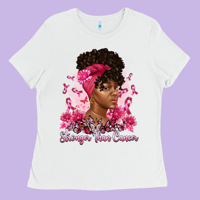 Stronger Than Cancer Ladies Tee Designed By Artiststas