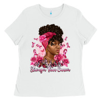 White stronger than cancer Ladies Tee - Artiststas