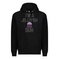Black i m a jellyfish duh halloween costume Premium Hoodie - lanVoArt