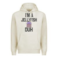 Oatmeal Heather i m a jellyfish duh halloween costume Premium Hoodie - lanVoArt