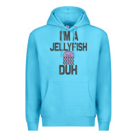 Ocean Blue i m a jellyfish duh halloween costume Premium Hoodie - lanVoArt