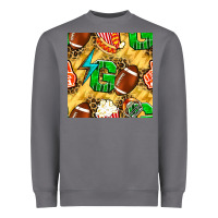 Storm american football go with thunder and leopard  seamless pattern Heavyweight Sweatshirt - BundleAndBundleShop