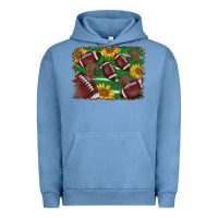 Pigment Pebble Blue American football background Urban Hoodie - BarkalooDesign