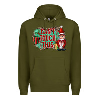 Army Green Christmas Can't Touch This Elf Premium Hoodie - FaDigitalArtStudio