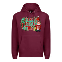 Burgundy Christmas Can't Touch This Elf Premium Hoodie - FaDigitalArtStudio