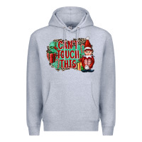 Heather Grey Christmas Can't Touch This Elf Premium Hoodie - FaDigitalArtStudio