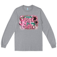 Heather Grey i wear pink for my sister Long Sleeve Tee - CowGirlArtShop