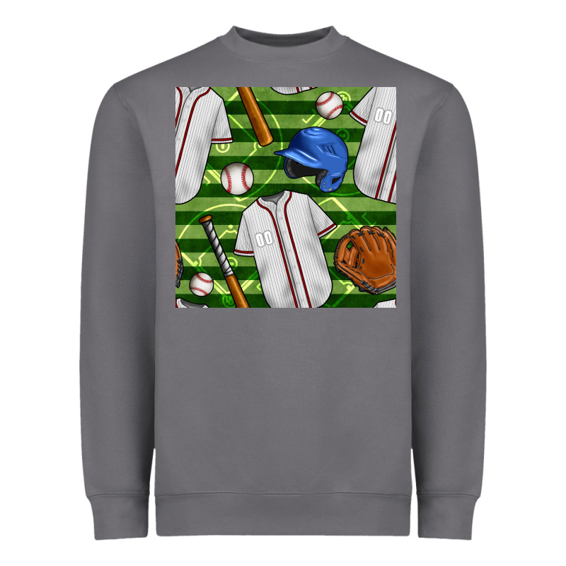 Baseball Uniform And Field Seamless Pattern Heavyweight Sweatshirt by BundleAndBundleShop | Teevron