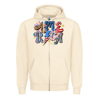 Sandshell America Zipper Hoodie - CowhideDigitalArt