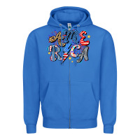 True Royal America Zipper Hoodie - CowhideDigitalArt