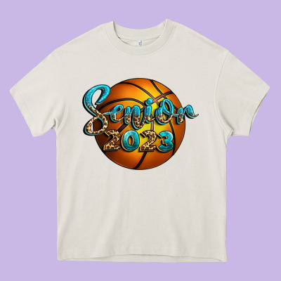 Basketball Senior 2023 Heavy Core Tee Designed By Bundleandbundleshop