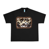 Black Cowhide Leopard Background Urban Heavy Tee - JahusDesignShop