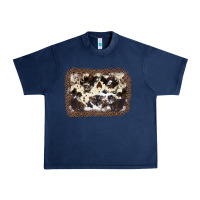 Navy Cowhide Leopard Background Urban Heavy Tee - JahusDesignShop