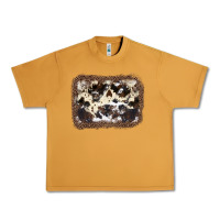 Peanut Butter Cowhide Leopard Background Urban Heavy Tee - JahusDesignShop