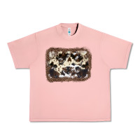 Salmon Cowhide Leopard Background Urban Heavy Tee - JahusDesignShop