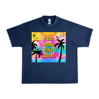 Navy float drink tan & repeat Urban Heavy Tee - TumblerDesignByShophia