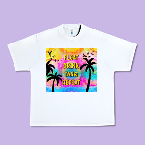 Float Drink Tan & Repeat Urban Heavy Tee Designed By Tumblerdesignbyshophia