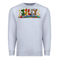 Heather Grey Christmas Jolly Teacher Premium Sweatshirt - Artiststas