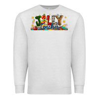 Oatmeal Heather Christmas Jolly Teacher Premium Sweatshirt - Artiststas