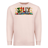 Pale Pink Christmas Jolly Teacher Premium Sweatshirt - Artiststas