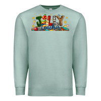 Seafoam Christmas Jolly Teacher Premium Sweatshirt - Artiststas