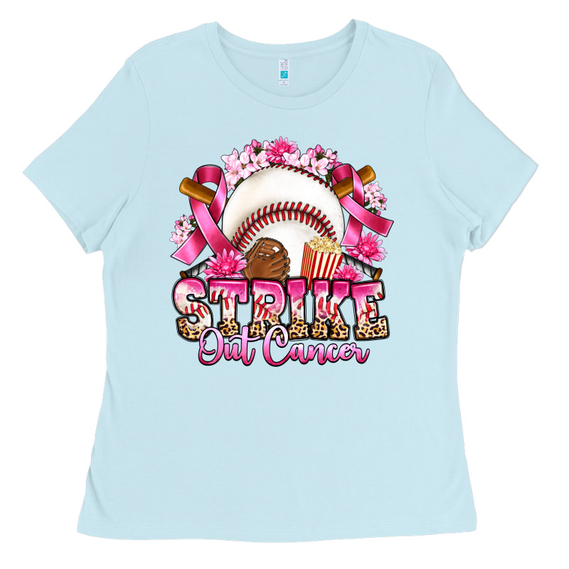 Strike Out Cancer Baseball Ladies Tee by Artiststas | Teevron