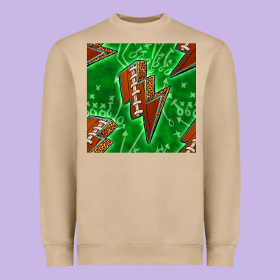 American Football Thunder Heavyweight Sweatshirt Designed By Bundleandbundleshop