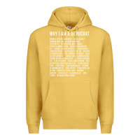 Antique Gold Why I am a Democrat cool political outfit for democrats Long Sleeve Premium Hoodie - lanVoArt