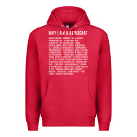 Cardinal Why I am a Democrat cool political outfit for democrats Long Sleeve Premium Hoodie - lanVoArt