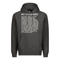 Charcoal Heather Why I am a Democrat cool political outfit for democrats Long Sleeve Premium Hoodie - lanVoArt