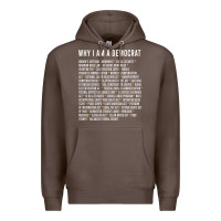 Coffee Why I am a Democrat cool political outfit for democrats Long Sleeve Premium Hoodie - lanVoArt