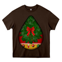 Chocolate Brown christmas teardrop Heavy Core Tee - BundleAndBundleShop