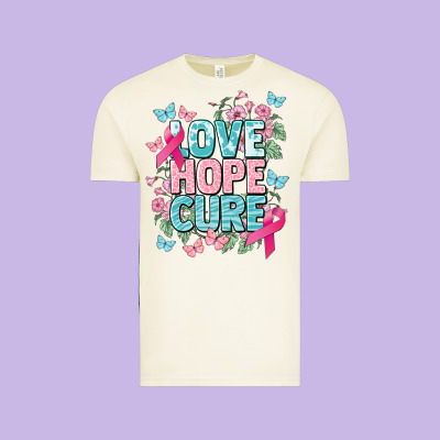 Love Hope Cure Cancer Awareness Vintage Tee Designed By Howdyjamesfarm