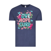 Vintage Denim Love hope cure cancer Awareness Vintage Tee - HowdyJamesFarm