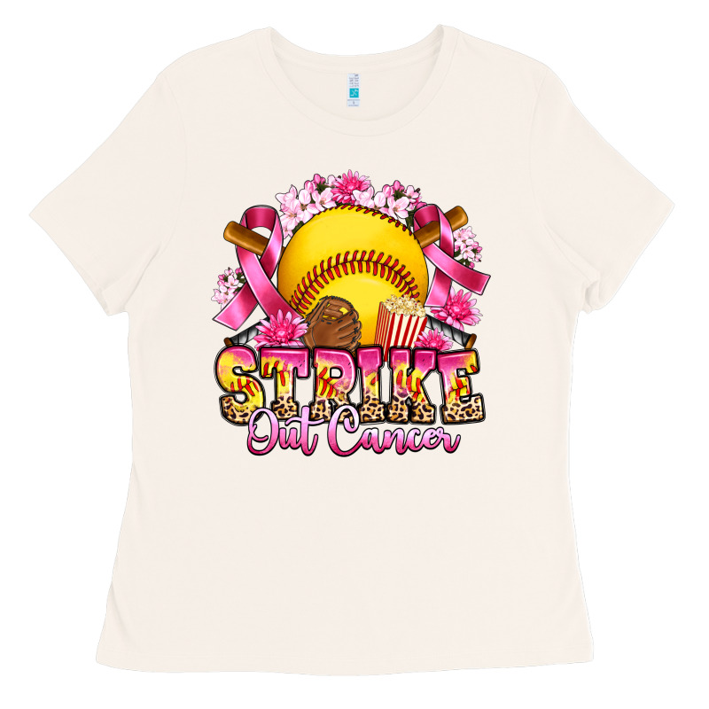 Strike Out Cancer Softball Ladies Tee by Artiststas | Teevron