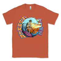 Copper summer time skeleton surfing Classic Tee - NancyCooperArtShop