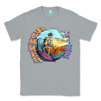 Heather Grey summer time skeleton surfing Classic Tee - NancyCooperArtShop