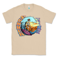 Mushroom summer time skeleton surfing Classic Tee - NancyCooperArtShop