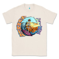Natural summer time skeleton surfing Classic Tee - NancyCooperArtShop