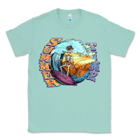 Seafoam summer time skeleton surfing Classic Tee - NancyCooperArtShop