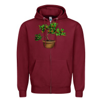 Burgundy Guava Tree Bonsai Illustrations Zipper Hoodie - LillyAllenDesigns