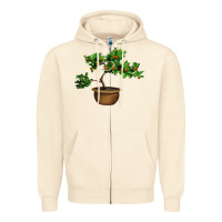 Sandshell Guava Tree Bonsai Illustrations Zipper Hoodie - LillyAllenDesigns