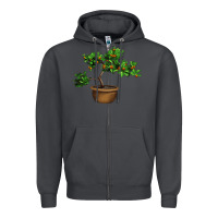 Smoke Guava Tree Bonsai Illustrations Zipper Hoodie - LillyAllenDesigns