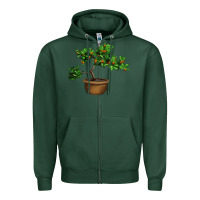 Sports Green Guava Tree Bonsai Illustrations Zipper Hoodie - LillyAllenDesigns