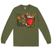 Army Green but first cocoa Long Sleeve Tee - CowGirlArtShop