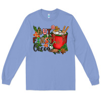 Colony Blue but first cocoa Long Sleeve Tee - CowGirlArtShop